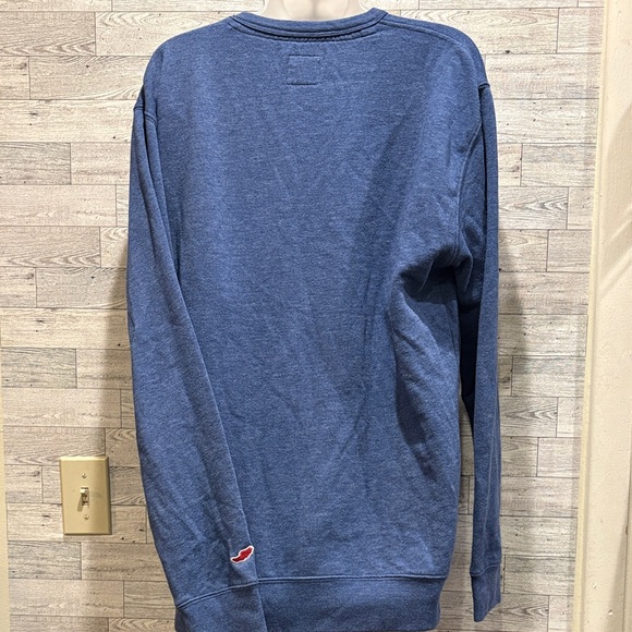LEAGUE Men's Blue Crewneck Sweater - Picture 3 of 4